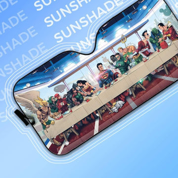 Gearhumans 3D The Last Supper Justice League Custom Car Auto Sunshade