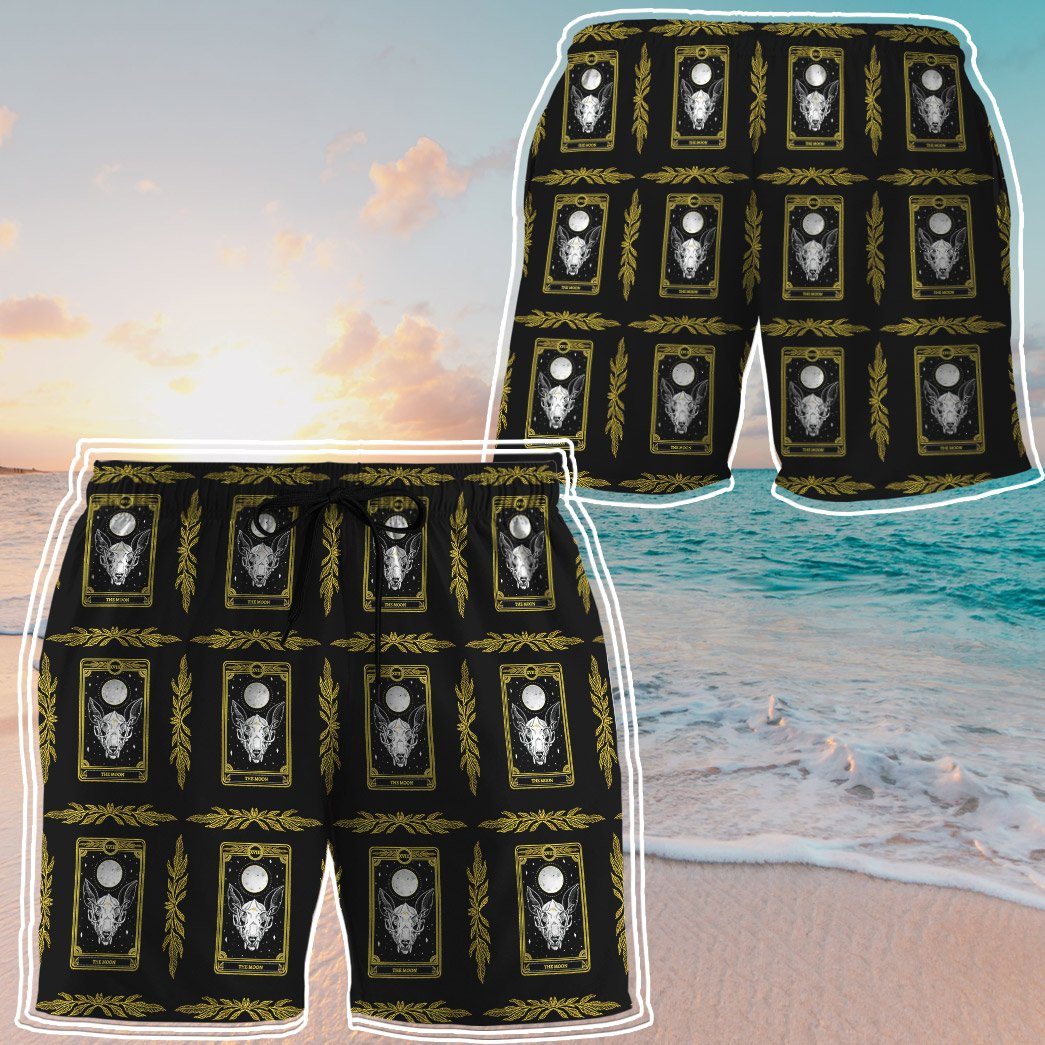 Gearhumans 3D The Moon Marigold Tarot Custom Shorts GS30062112 Hawai Shirt 