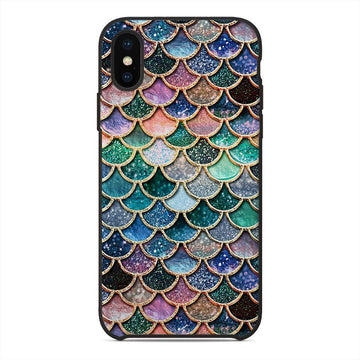 Gearhumans 3D The Most Blue Sparkle Mermaid Tail In The Ocean Custom Phone Case GO09062114 Glass Phone Case Iphone X 