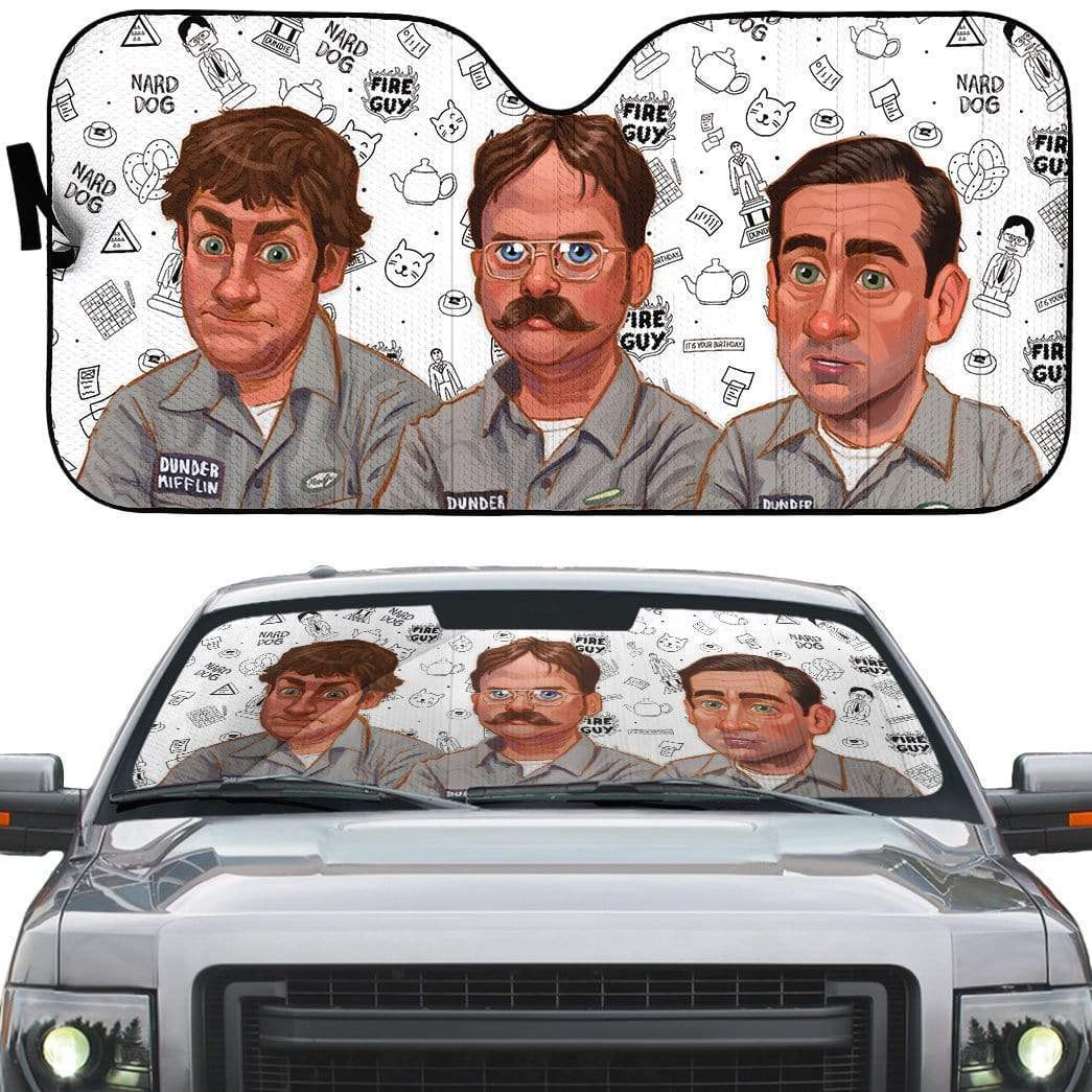 Gearhumans 3D The Office Branch Wars Custom Car Auto Sunshade