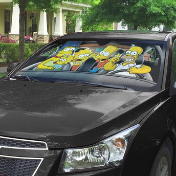Gearhumans 3D The Simpsons Custom Car Auto Sunshade