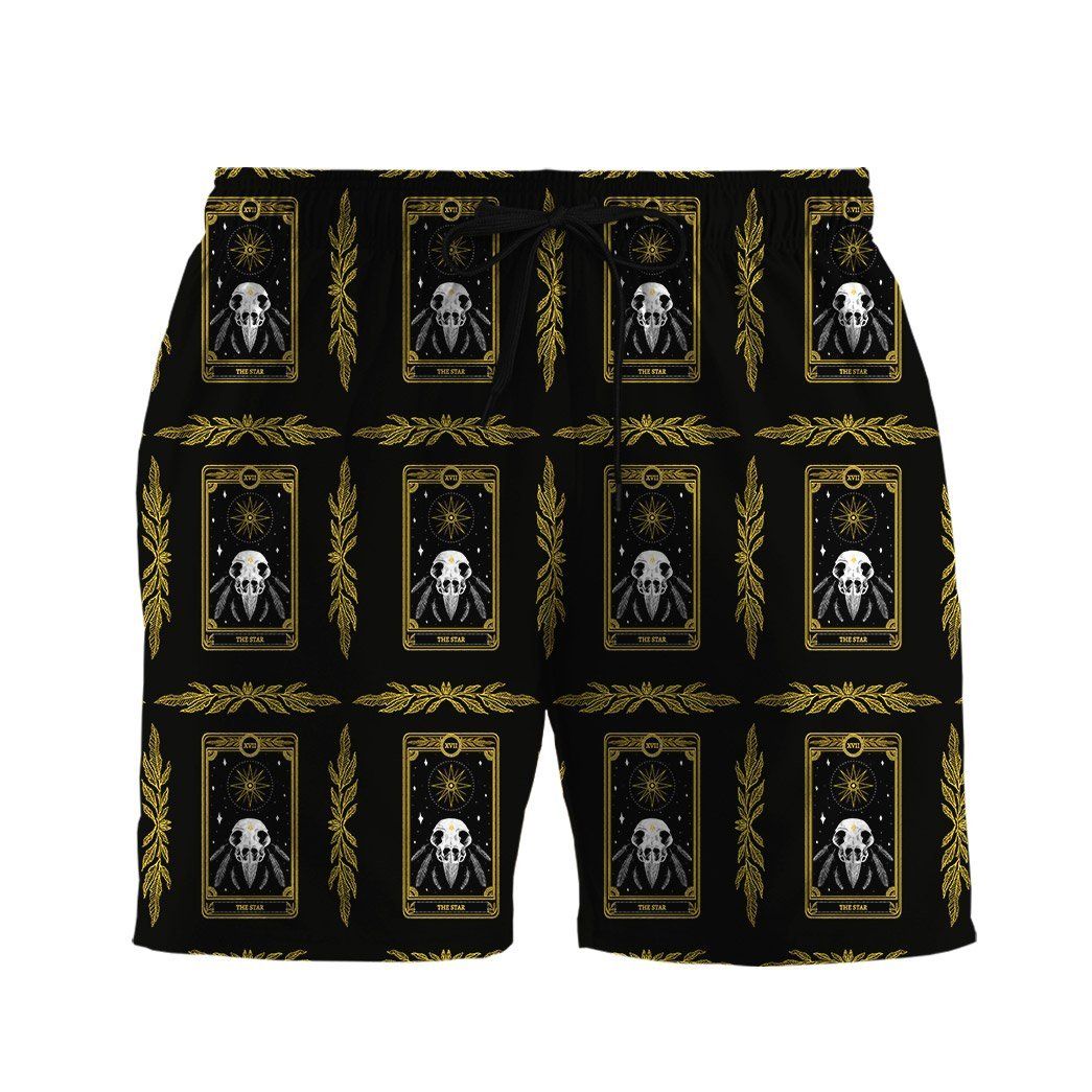 Gearhumans 3D The Star Marigold Tarot Custom Short Sleeve Shirt GS30062115 Hawai Shirt Men Shorts S 