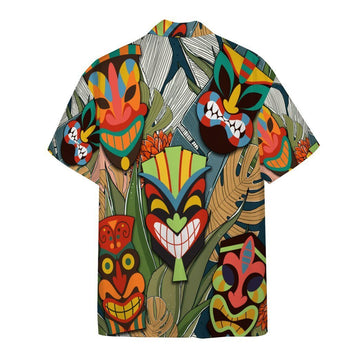 Gearhumans 3D Tiki Head Hawaii Shirt