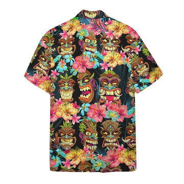 Gearhumans 3D Tiki Head Hawaii Shirt