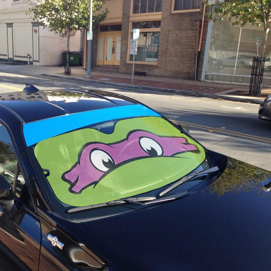 Gearhumans 3D TMNT Donatello Custom Car Auto Sunshade GW28043 Auto Sunshade 