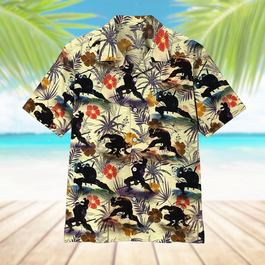 Gearhumans 3D TMNT Hawaii Shirt