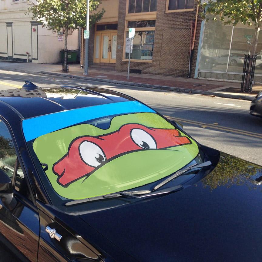 Gearhumans 3D TMNT Raphael Custom Car Auto Sunshade GW28042 Auto Sunshade 