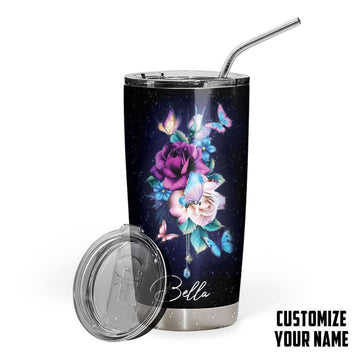 Gearhumans 3D To My Mom I Love You Mothers Day Gift Custom Name Design Insulated Vacuum Tumbler