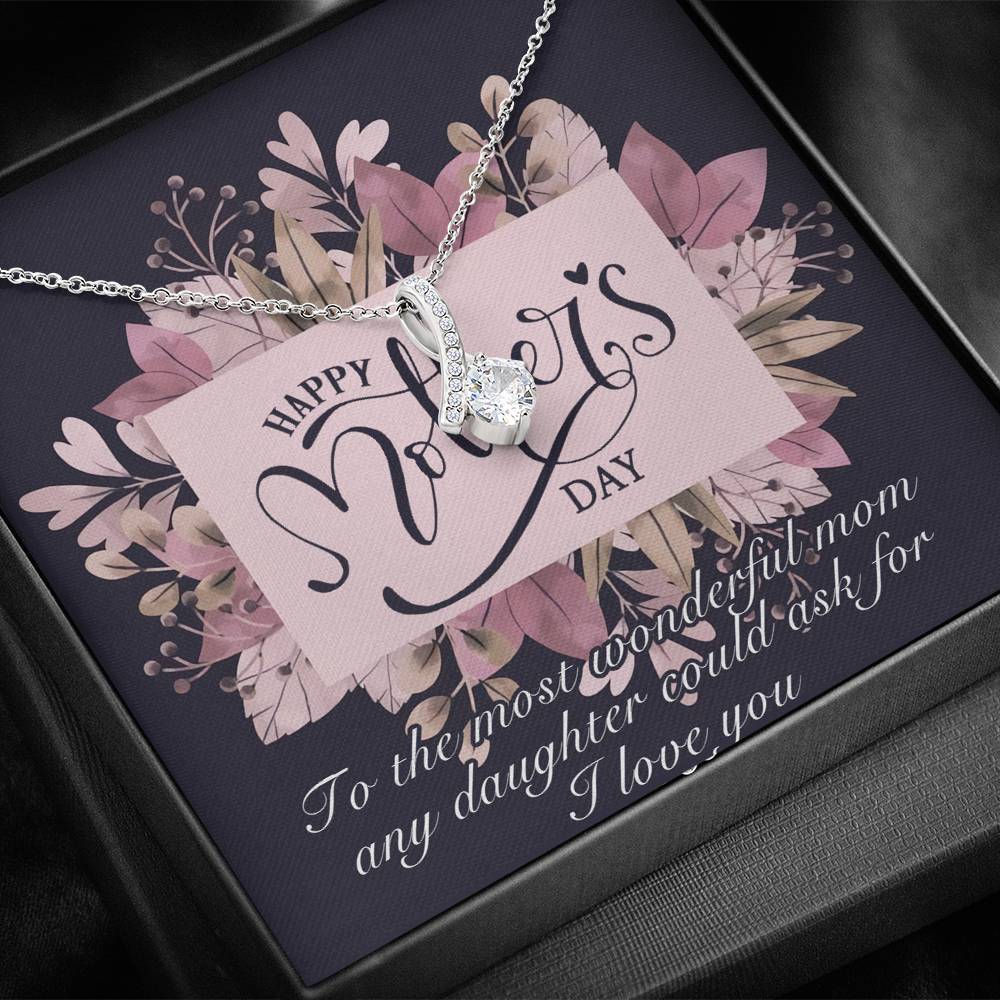 Gearhumans 3D To My Wonderful Mom Happy Mothers Day Alluring Beauty Necklace GS22042111 ShineOn Fulfillment 