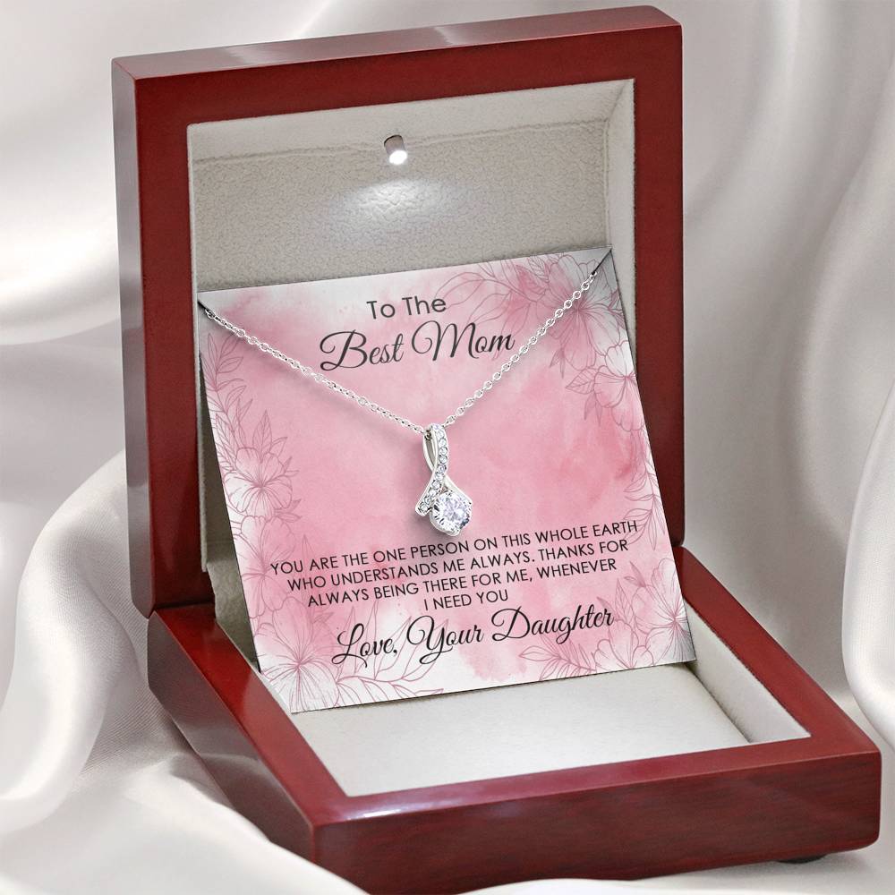 Gearhumans 3D To The Best Mom Happy Mothers Day Alluring Beauty Necklace GS2204216 ShineOn Fulfillment 