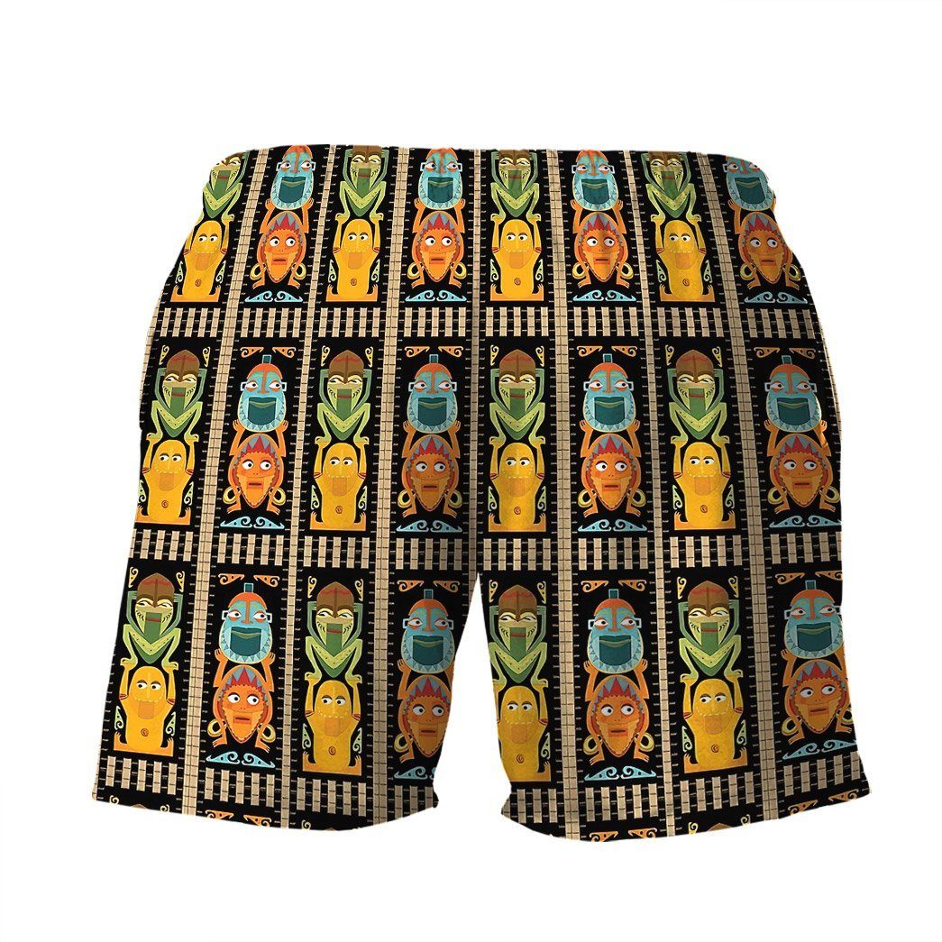Gearhumans 3D Tropical Hawaiian Polynesian Tiki Totems Custom Hawaii Shirt GO24062114 Hawai Shirt 