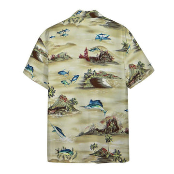 Gearhumans 3D Tropical Island Custom Hawaii Shirt