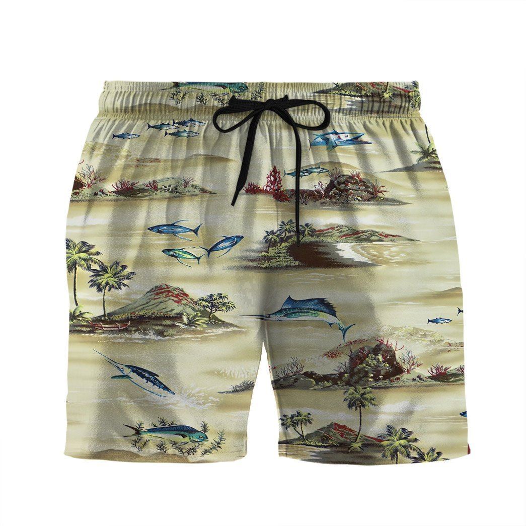 Gearhumans 3D Tropical Island Custom Hawaii Shirt GS10052110 Hawai Shirt Men Shorts S 