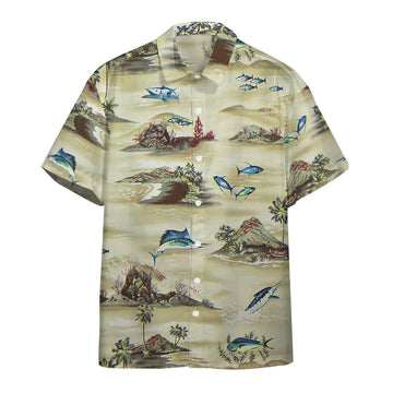 Gearhumans 3D Tropical Island Custom Hawaii Shirt