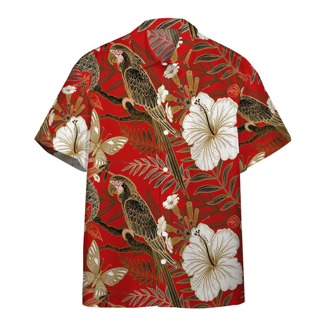 Gearhumans 3D Tropical Parrot Custom Hawaii Shirt GO21052111 Hawai Shirt Short Sleeve Shirt S 