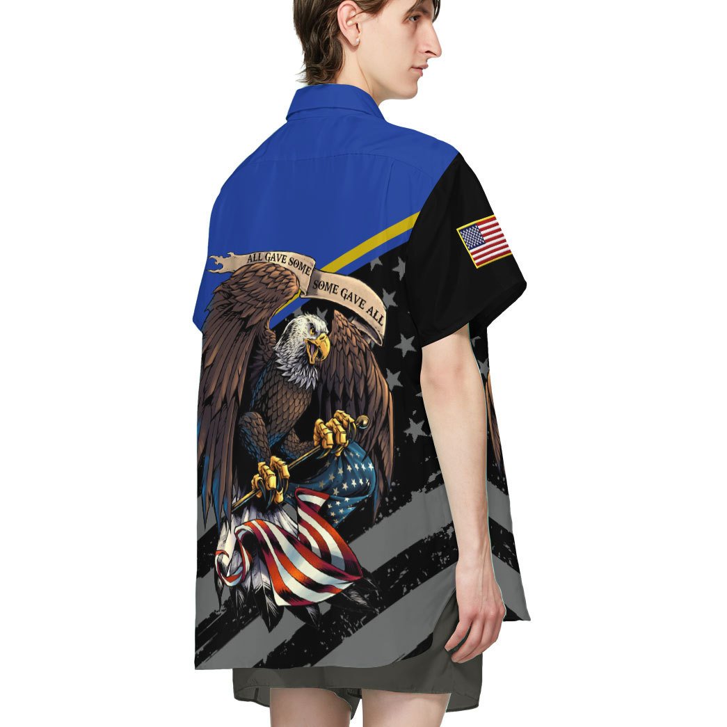 Gearhumans 3D US Air Force Veteran Custom Rank Short Sleeve Shirts GW060511 Hawai Shirt 