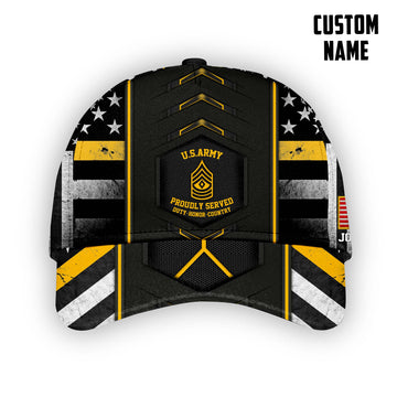 Gearhumans 3D US Army Veteran Custom Name Custom Rank Classic Cap