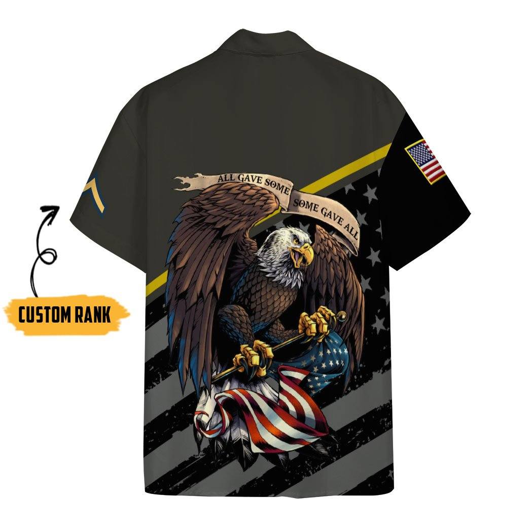 Gearhumans 3D US Army Veteran Custom Rank Short Sleeve Shirts GW06057 Hawai Shirt 