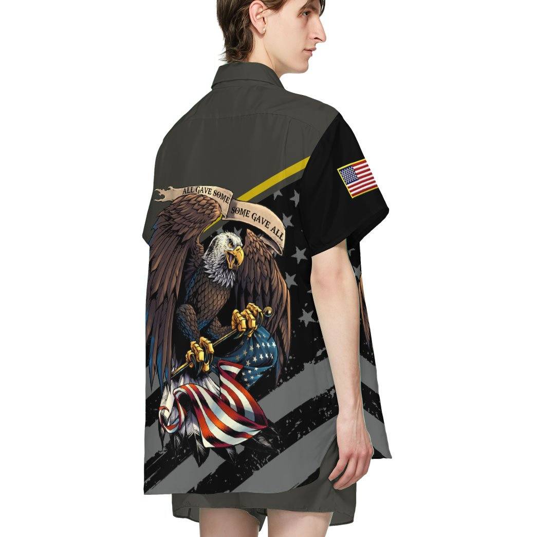 Gearhumans 3D US Army Veteran Custom Rank Short Sleeve Shirts GW06057 Hawai Shirt 