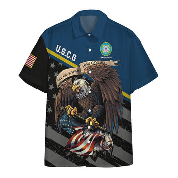 Gearhumans 3D US Coast Guard Veteran Custom Short Sleeve Shirts GW070510 Hawai Shirt Short Sleeve Shirt S 