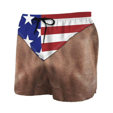 Gearhumans 3D USA Flag Custom Beach Shorts