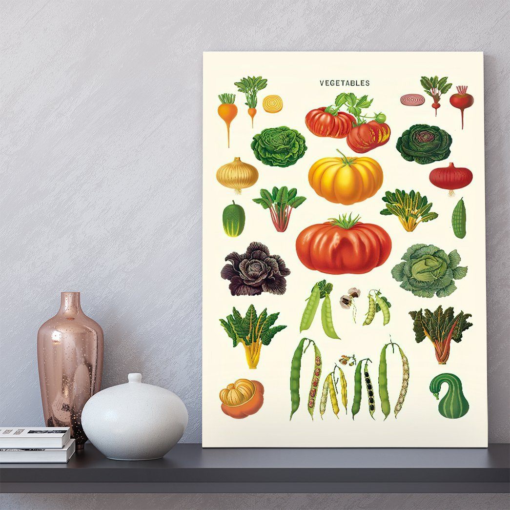 Gearhumans 3D Vegetables Canvas ZK1805216 Canvas 