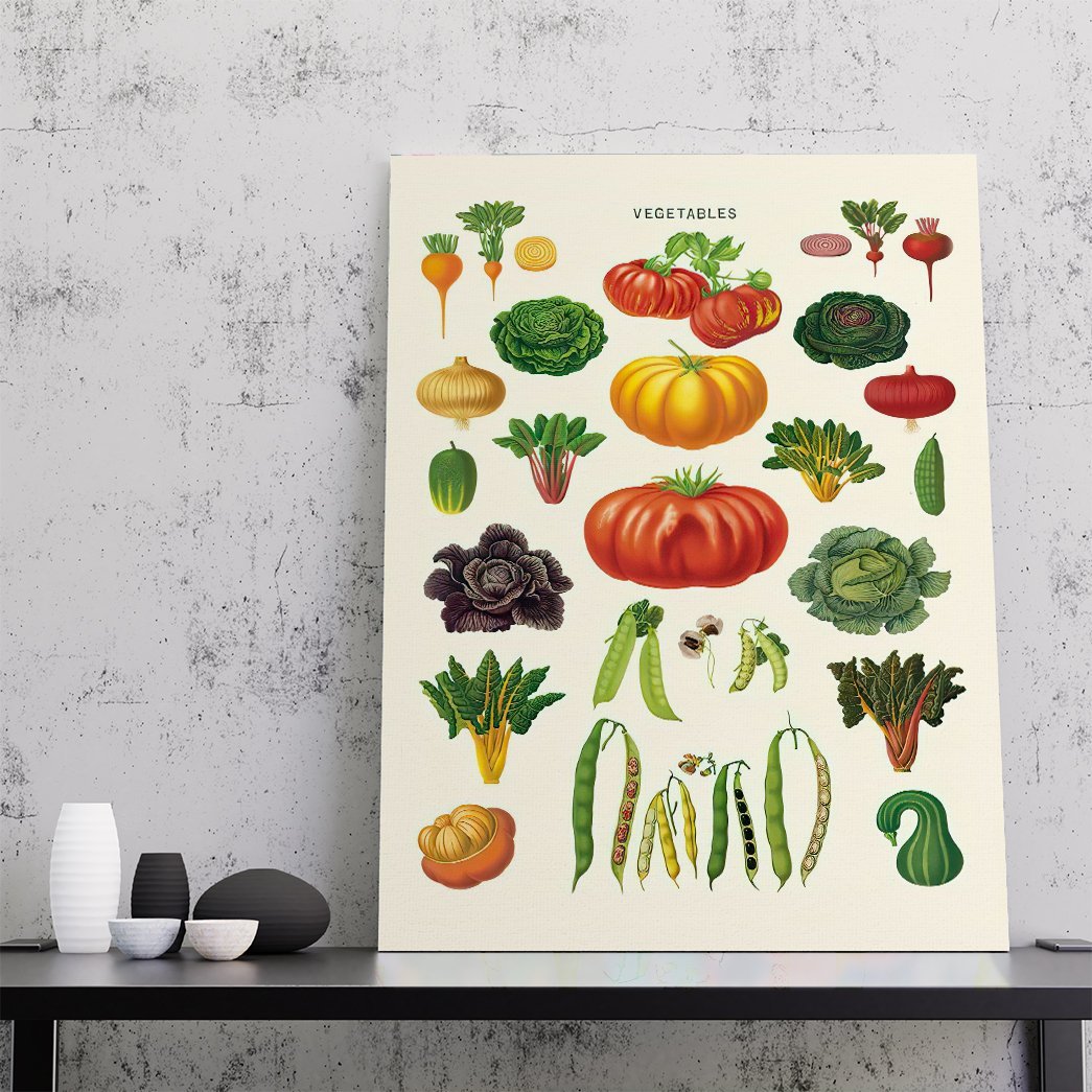 Gearhumans 3D Vegetables Canvas ZK1805216 Canvas 