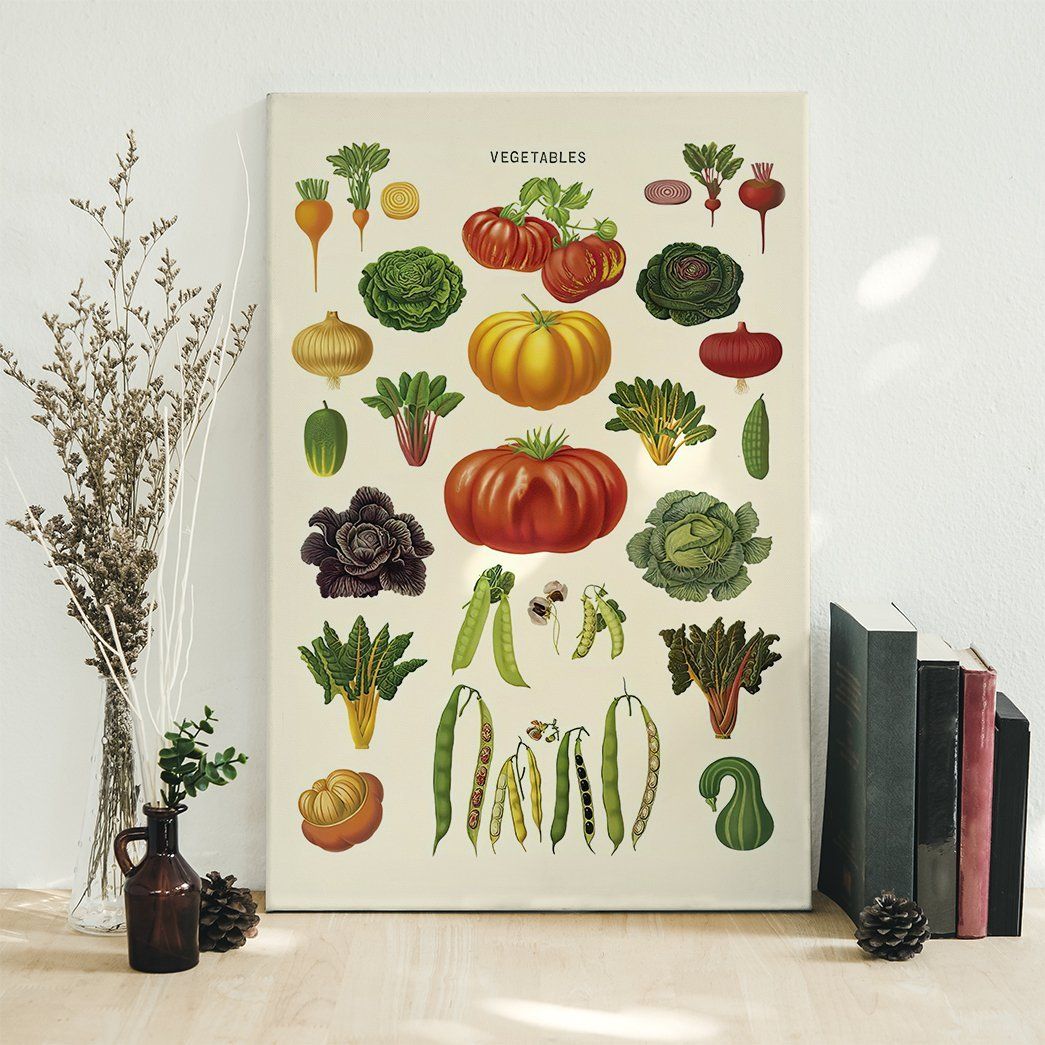 Gearhumans 3D Vegetables Canvas ZK1805216 Canvas 