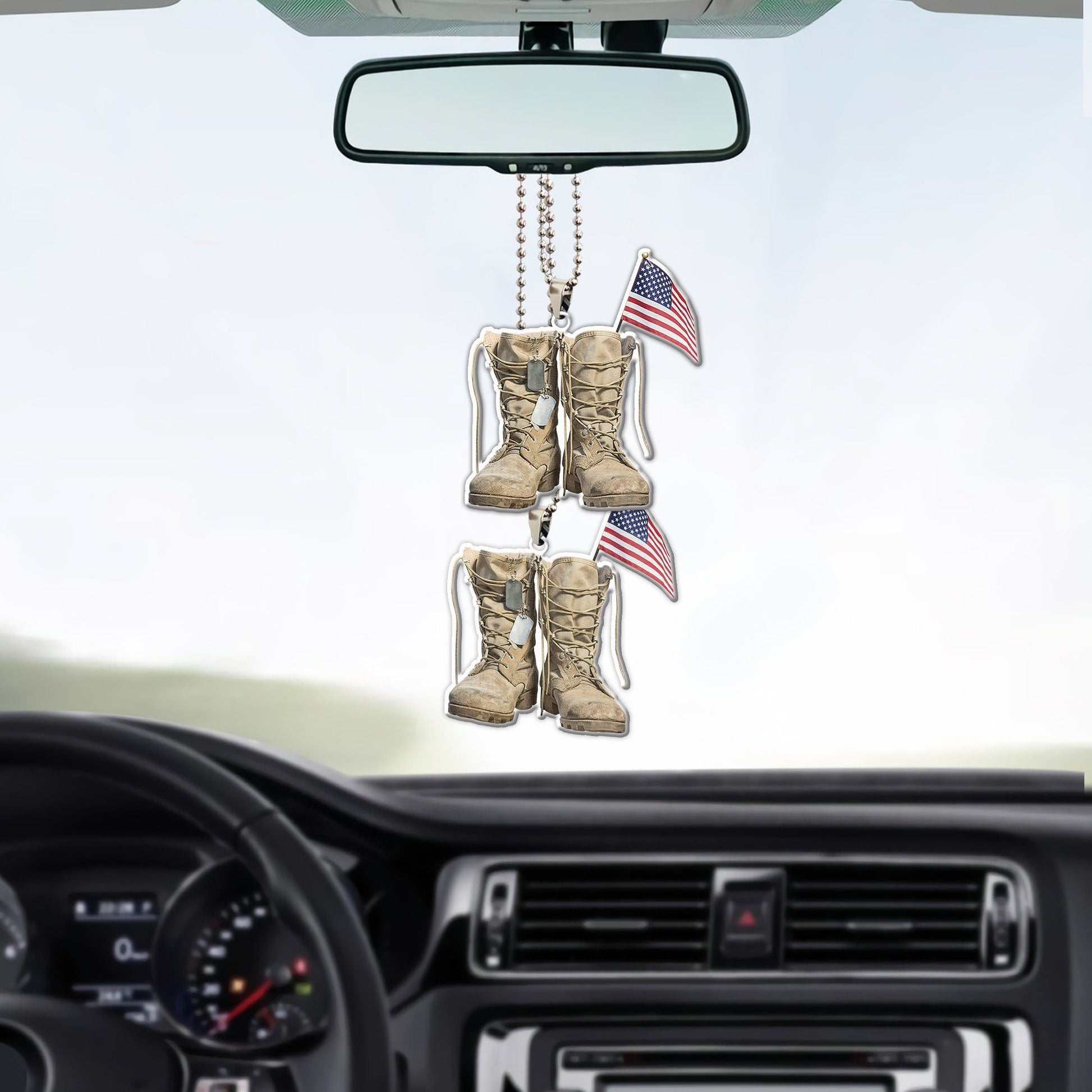 Gearhumans 3D Veteran Boots Custom Car Hanging GW0706215 Car Hanging 