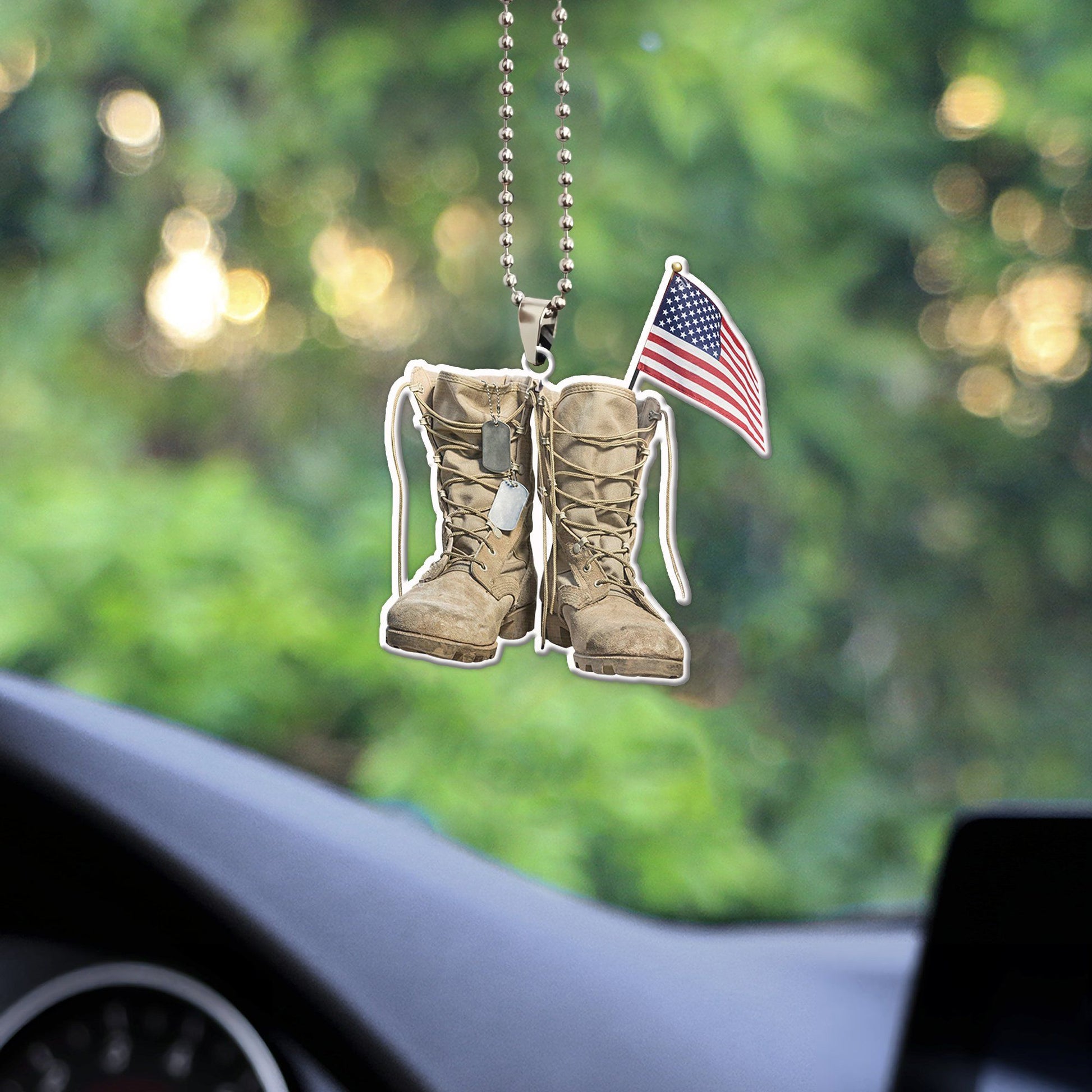 Gearhumans 3D Veteran Boots Custom Car Hanging GW0706215 Car Hanging 