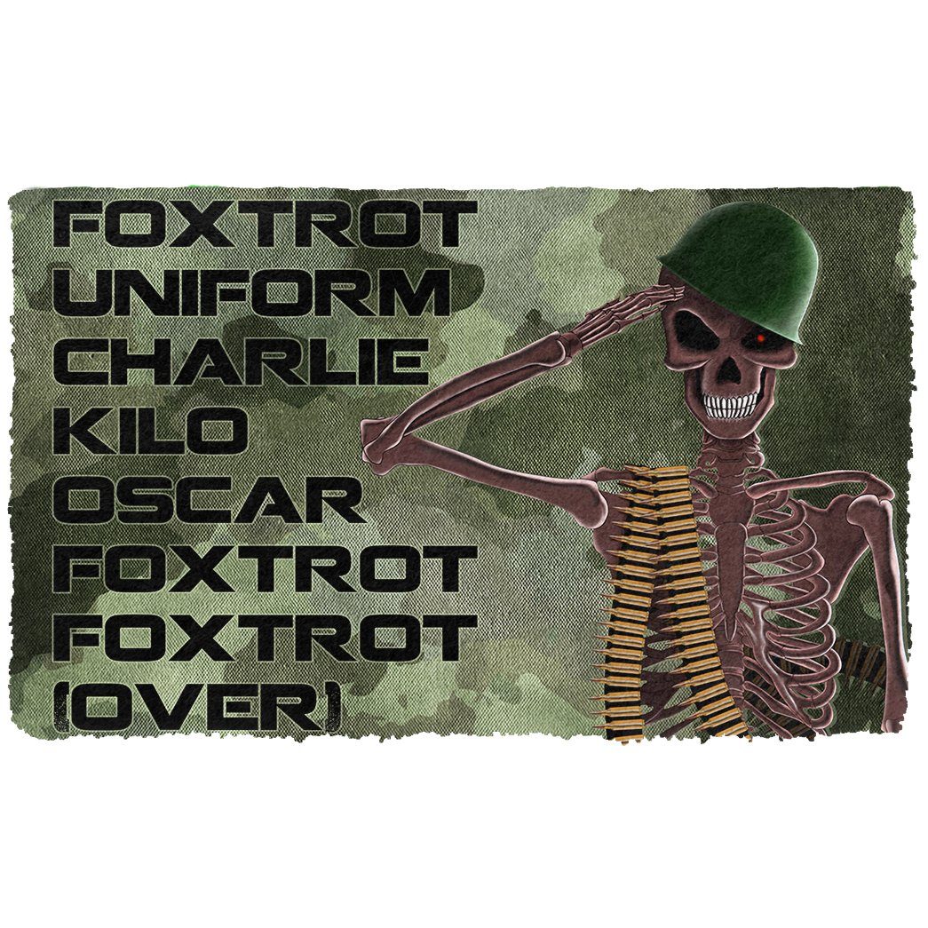 Gearhumans 3D Veteran Foxtrot Custom Doormat GW2704216 Doormat 