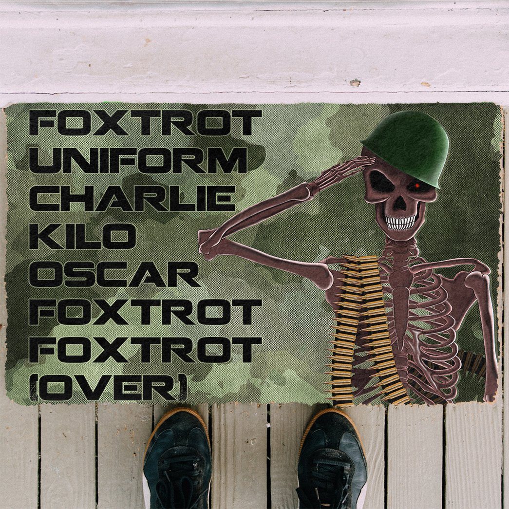 Gearhumans 3D Veteran Foxtrot Custom Doormat GW2704216 Doormat 