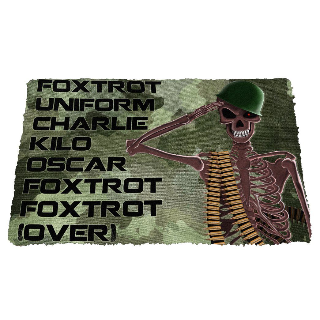 Gearhumans 3D Veteran Foxtrot Custom Doormat GW2704216 Doormat Doormat S(15,8inchx23,6inch) 