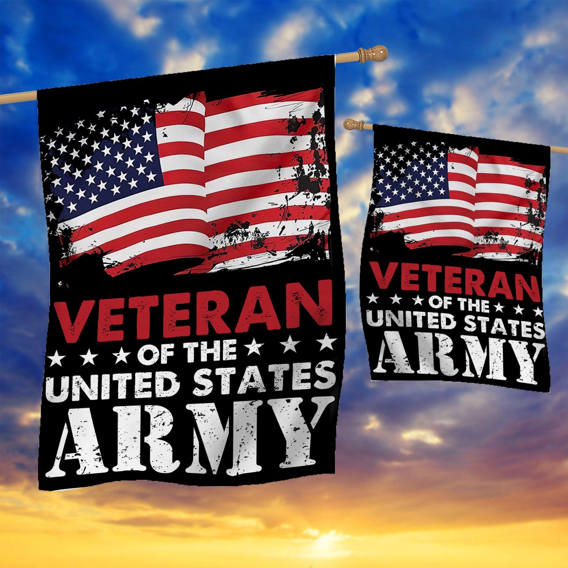 Gearhumans 3D Veteran Of The US Army Custom Flag GW20052115 House Flag 