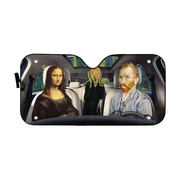 Gearhumans 3D Vincent van Gogh Custom Car Auto Sunshade