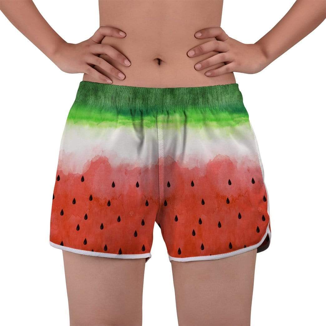 Gearhumans 3D Watermelon Custom Women Beach Shorts Swim Trunk GW28073 Women Shorts