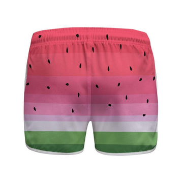 Gearhumans 3D Watermelon Summer Custom Women Beach Shorts Swim Trunk