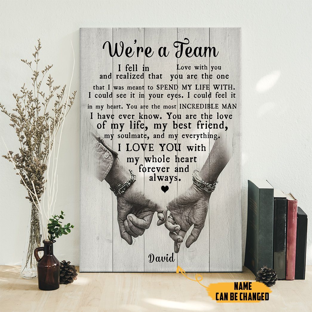 Gearhumans 3D We Are Team Best Gift For Parents Day Custom Name Canvas GS06072113 Canvas 