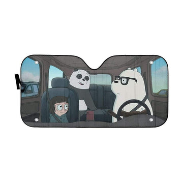 Gearhumans 3D we bare bears 2020 Custom Car Auto Sunshade