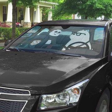 Gearhumans 3D we bare bears 2020 Custom Car Auto Sunshade