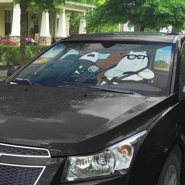 Gearhumans 3D we bare bears 2020 driving Custom Car Auto Sunshade