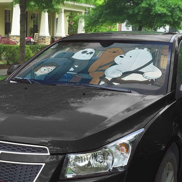 Gearhumans 3D we bare bears 2020 Movie Custom Car Auto Sunshade