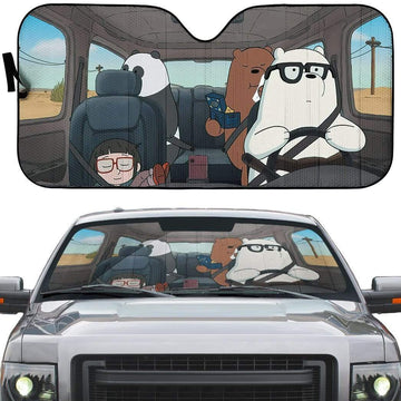 Gearhumans 3D we bare bears 2020 the Movie Custom Car Auto Sunshade