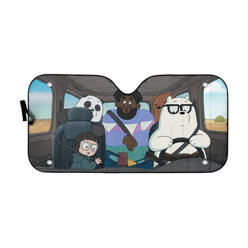 Gearhumans 3D we bare bears Movie 2020 Custom Car Auto Sunshade