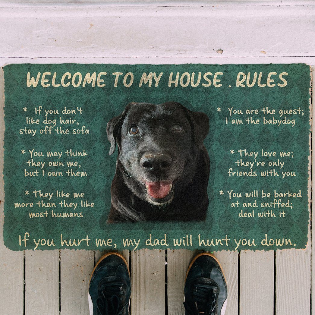 Gearhumans 3D Welcome To My House Rules Custom Doormat GW0705217 Doormat 