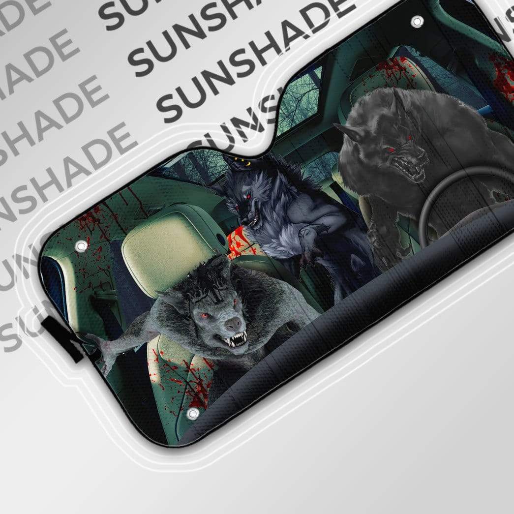gearhumans 3D Werewolf Custom Car Auto Sunshade GL06088 Auto Sunshade 