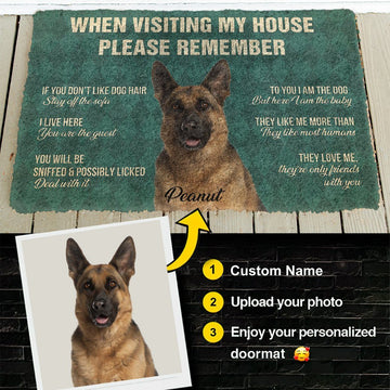 Gearhumans 3D When Visiting My House Please Remember Custom Name Custom Photo Doormat