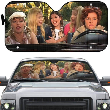 Gearhumans 3D White Chicks Custom Car Auto Sunshade