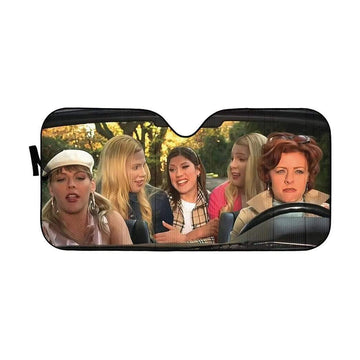 Gearhumans 3D White Chicks Custom Car Auto Sunshade