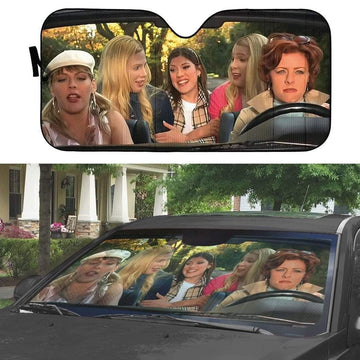 Gearhumans 3D White Chicks Custom Car Auto Sunshade